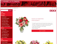 Tablet Screenshot of clarabellaflowers.com